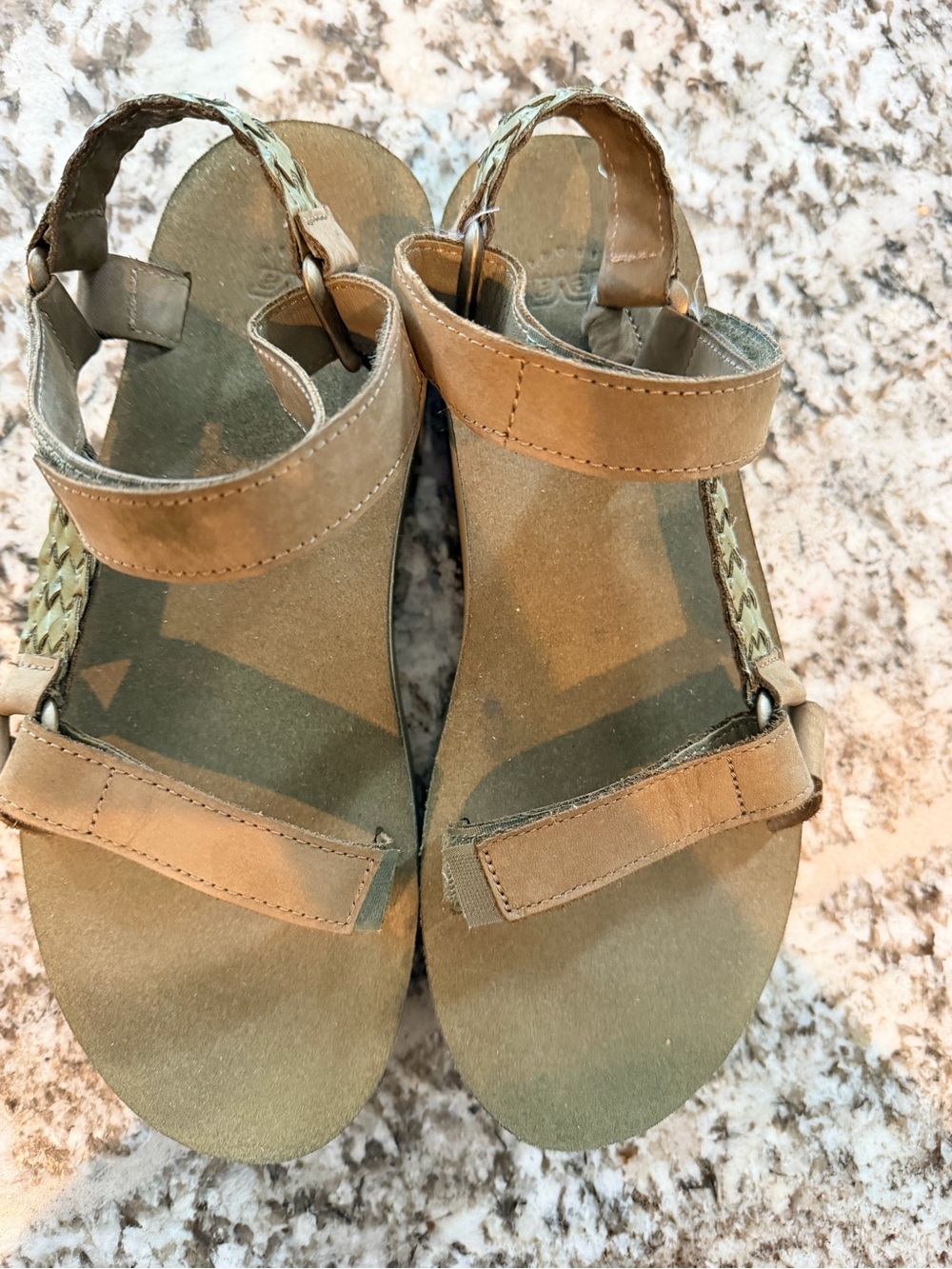 Teva Olive Green Sandals - Adjustable Straps